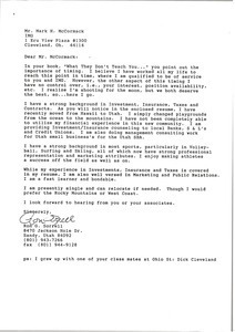 Letter from Ron G. Sorrell to Mark H. McCormack