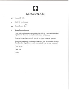 Memorandum from Mark H. McCormack to Chuck Bennett