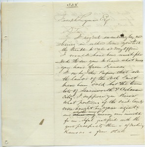 Letter from Peter B. Amory to Joseph Lyman