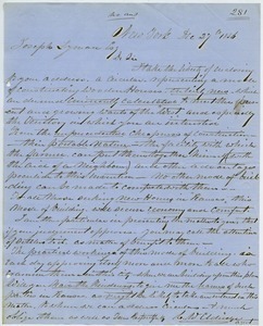 Letter from Charles W. Elridge to Joseph Lyman