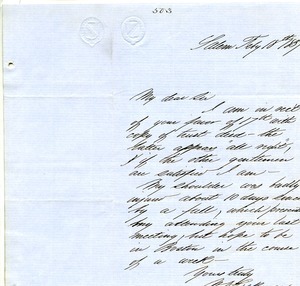 Letter from William Pickman to unidentified recipient