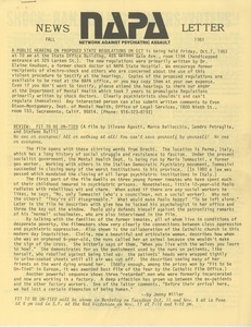 NAPA Fall 1983 newsletter