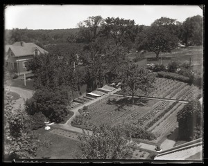 Vegetable garden and cold frames, near Massachusetts Agricultural College