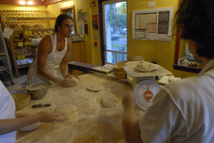 Hungry Ghost Bread: bakers preparing bread dough