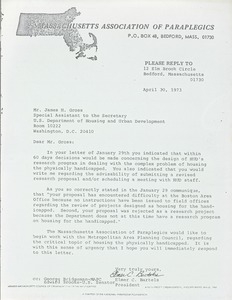 Letter from Elmer C. Bartels to James H. Gross