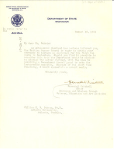 Letter from United States Department of State to W. E. B. Du Bois