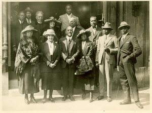 W. E. B. Du Bois standing in unidentified group