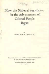 How the National Association for the Advancement of Colored People began