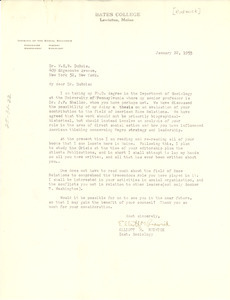 Letter from Elliott M. Rudwick to W. E. B. Du Bois
