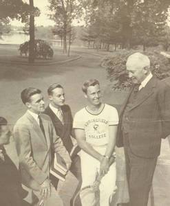 President Best with Springfield College students