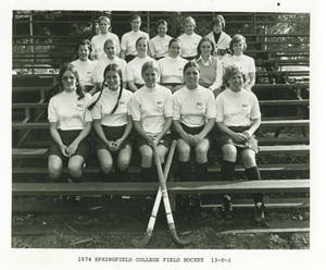 Team Photo of Springfield College Field Hockey Team in 1974