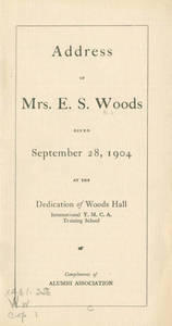 Eleanor Woods Dedication Address of Woods Hall, 1904
