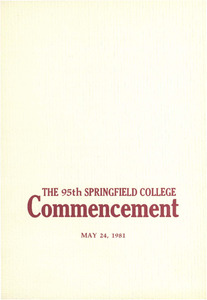 Springfield College Commencement Program (1981)