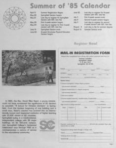 Summer School Catalog, 1985