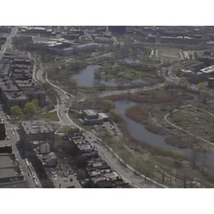Aerial views of Boston and Cambridge