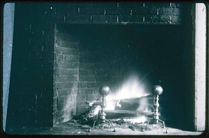 Fireplace at Richard Hawkes' home, Walnut Place