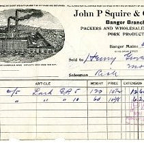 receipt from John P. Squre & Company