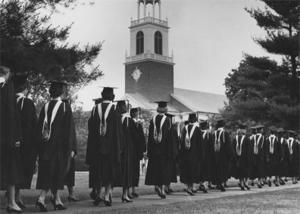 1964 Graduates Marching.