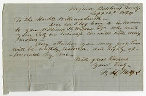 Letters to William Smith from Mays-Mullins