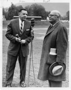 Governer Foster Furcolo and President Baxter at Centennial Baseball Game, 1959