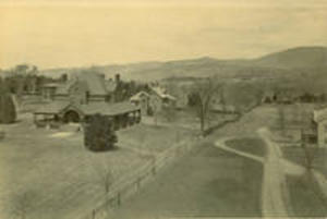 Sigma Phi house with a view to the north, ca. 1890