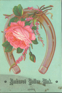 Amherst Roller Rink advertising card