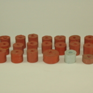 Twenty-five small rubber molds, 1945-2007