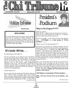 The Chi Tribune Vol. 35 Iss. 11 (November, 1996)