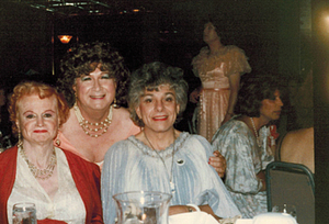 Virginia Prince, Alison Laing, and Ariadne Kane at a Dinner