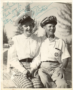Christine Jorgensen with Frank in Naval Attire