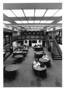 Students studying in Suffolk University Law School's Pallot Library