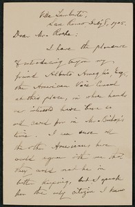 Letter, July 8, 1905, William Dean Howells to James Jeffrey Roche