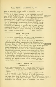 1791 Chap. 0016 An Act Determining At What Times & Place The Courts Of General Sessions Of The Peace & Courts Of Common Pleas Shall Be Holden Within The County Of Berkshire.