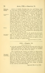 1792 Chap. 0053 An Act For Altering The Time Of Holding The Court Of General Sessions Of The Peace And Court Of Common Pleas Now Holden On The Last Tuesday Of September Annually In The County Of Essex.