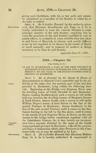 1798 Chap. 0026 An Act To Incorporate A Part Of The First Precinct In ...