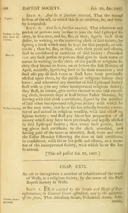 1806 Chap. 0116. An Act To Incorporate A Number Of Inhabitants Of The Town Of Wells, As A Religious Society, By The Name Of The First Baptist Society In Wells.