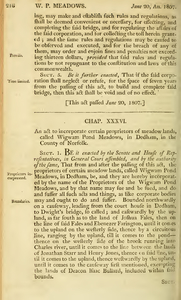 1807 Chap. 0036. An act to incorporate certain proprietors of meadow lands, called Wigwam Pond Meadows, in Dedham, in the County of Norfolk.