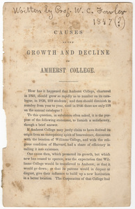 Causes of the growth and decline of Amherst College