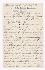Sidney Brooks letter to Susan Brooks, 1864 August 12