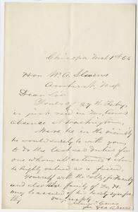 James T. Ames letter to William Augustus Stearns, 1864 March 1