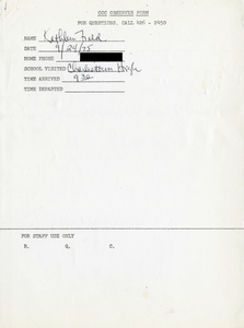 Citywide Coordinating Council daily monitoring report for Charlestown High School by Kathleen Field, 1975 September 24