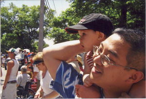 Dominic and Campbell Pang at the July 4 parade