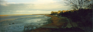 Dusk on the Back River from my deck--240 Powder Point