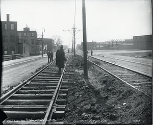 Old Colony Avenue, lining up track near D Street