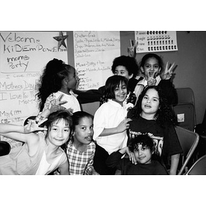 A group of children at a Mother's Day party organized by Inquilinos Boricuas en Acción's Teen and Kid Empowerment Program.
