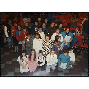 Group portrait of award winners of the MADD 1991 Poster and Essay Contest