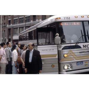 Association members leaving on a trip