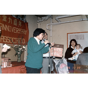 Speaker at a Chinese Progressive Association anniversary event