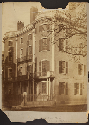 Side view of the Edward Everett house, corner of Summer Street and Otis Street, Boston, Mass.