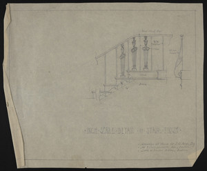 Inch Scale Detail of Stair Finish, Alteration of House of J.S. Ames, Esq. at 3 Commonwealth Ave., Boston, undated